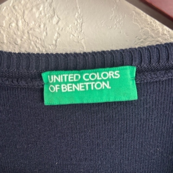 United Colors of Benetton V-Neck Sweater - Navy - Picture 2 of 3